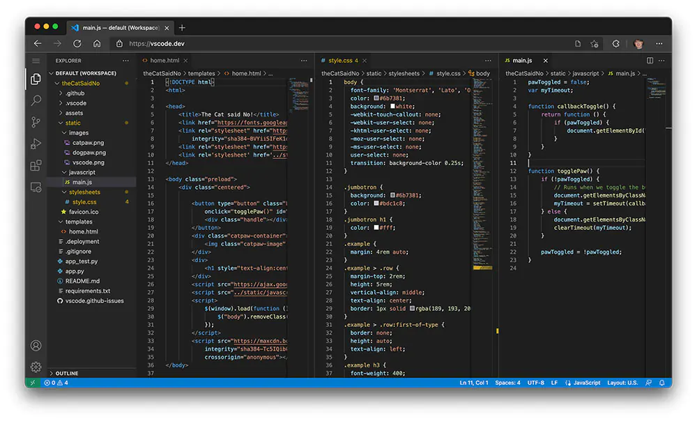 Visual Studio Code dans votre navigateur, c'est possible