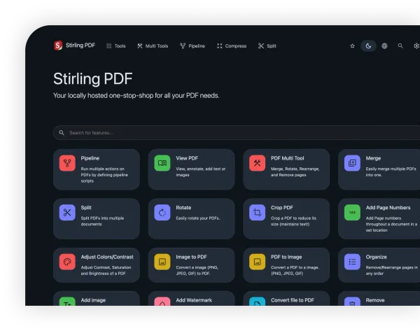 Stirling PDF, le couteau-suisse pour manipuler des fichiers PDF